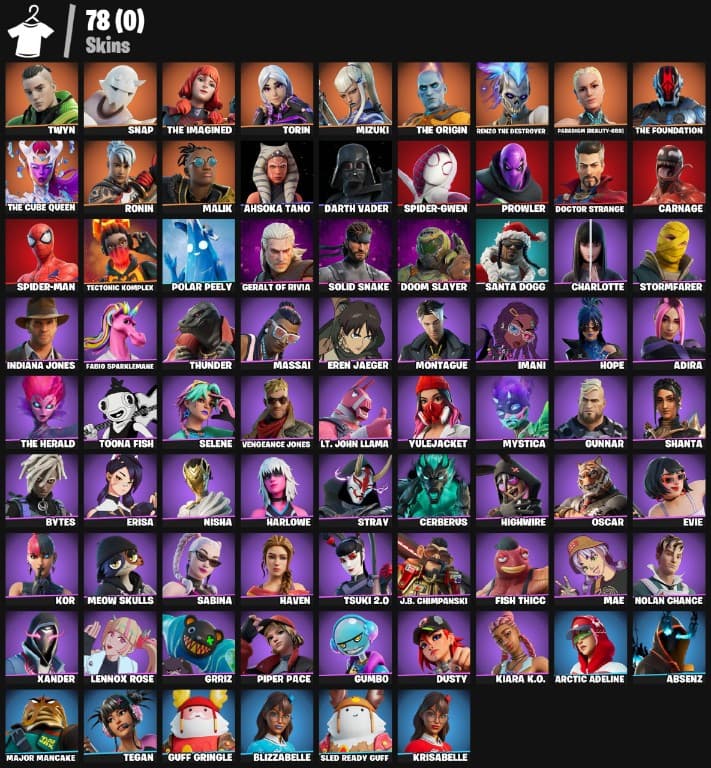 (PC/PSN)78 Skins | SPIDER-MAN