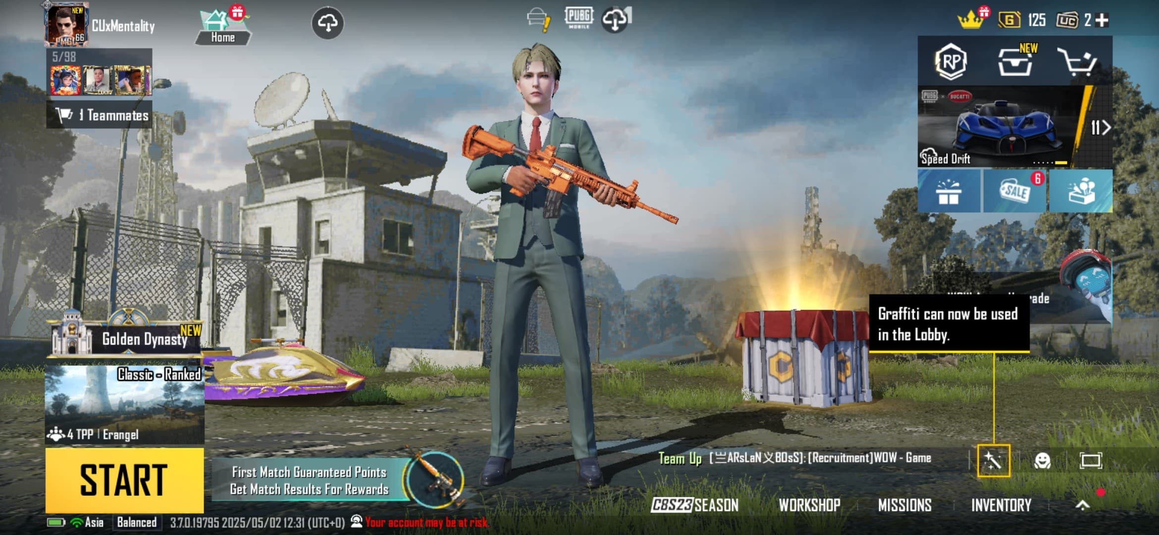 LEVEL 55 - Mythic Fashion 16/20 | 5x Gunlab (PP-19 bizon LV. 3 + Thompson Smg LV. 3) | 50+ SET | 50+ Weapon Skins | 25+ Helm & 25+ Backpacks Skins | FPUBG52