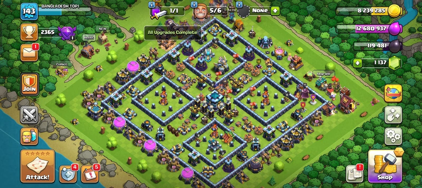 TH13 FULLY MAX |  8 EPIC EQUIPMENTS |  MAX SPIKY BALL FIRE BALL   FRZEN ARROW  ROCKET SPARE | ELECTRO BOOTS 14 |  500 NAME CHANGE |
