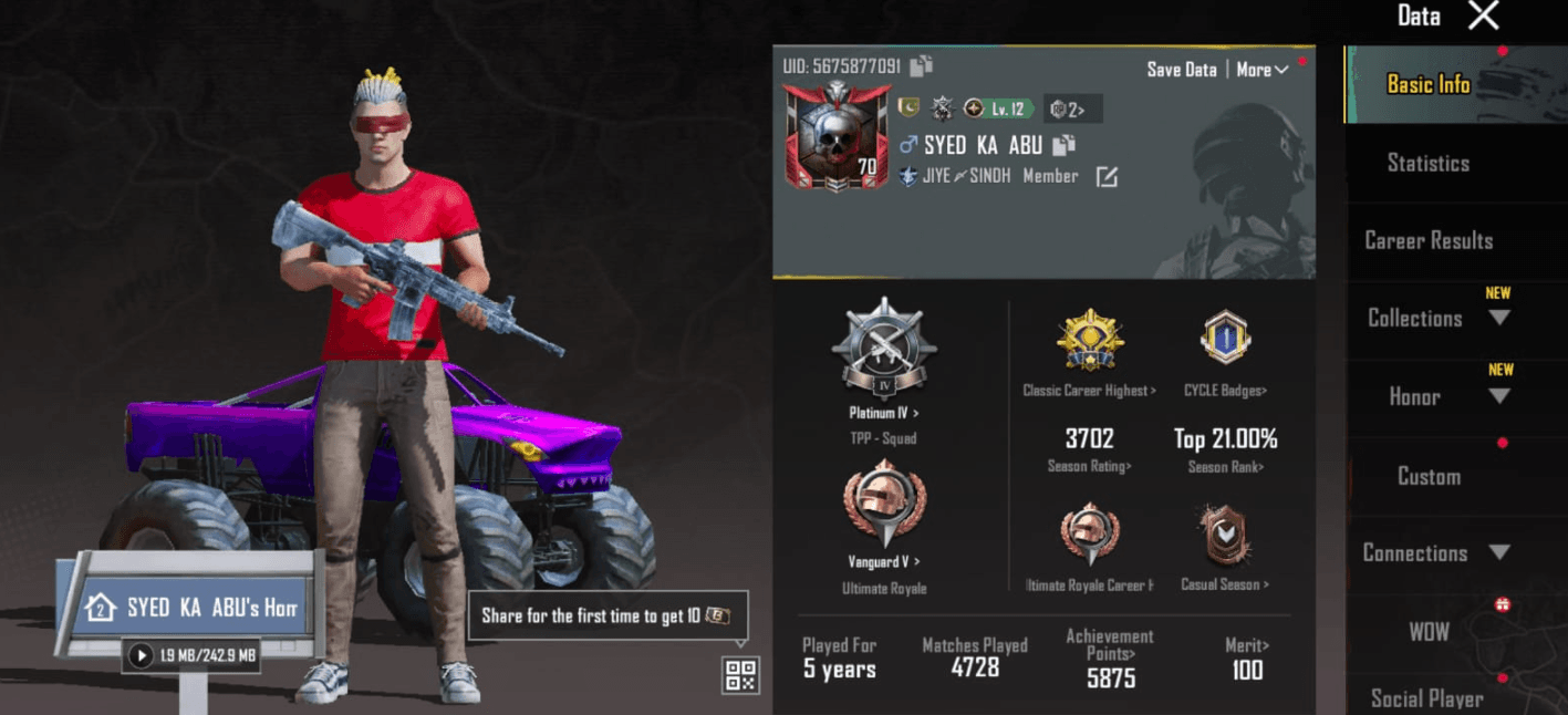 [LEVEL 70] 7 Gunlab | Glacier M416 Lv.4 | 8-bit Unicorn | M762 LV. 3 | 115+ SETS | 23/50 Mythic Fashion | 110+ Weapon Skins - FPUBG23