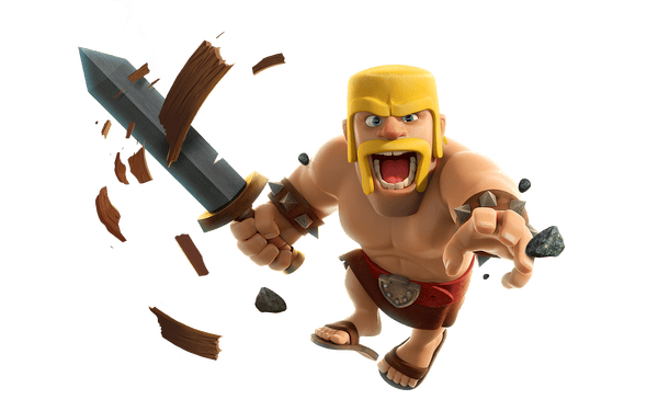 High-level Clash of Clans base, Barbarian King, and Archer Queen
