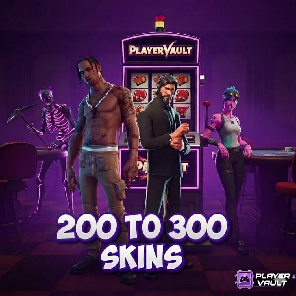 {PSN/XBOX/PC} 200-300 Skins Chance for ( Black knight,Travis scott,Take The L,Leviathane Axe,OG Ghoull trooper,Og skull trooper Or Other)