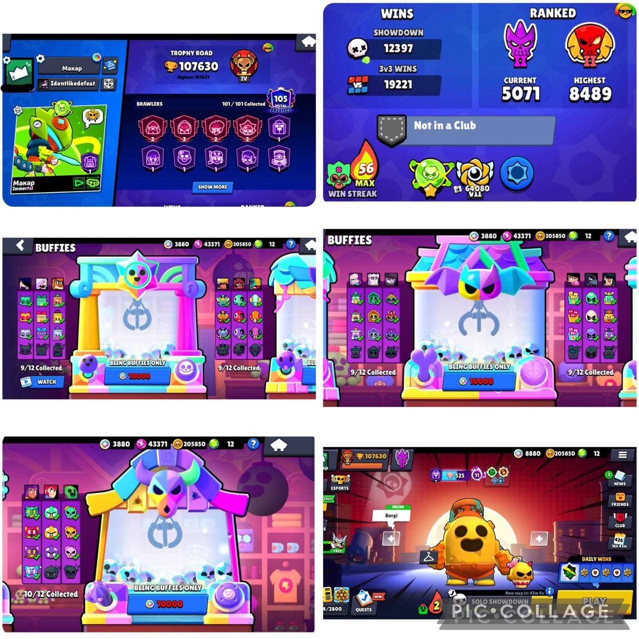 ALIEN FAME, 3v3 - 19.2k+, 107K+ TROPHY, 100 HYPER & 101 MAX, 458 SKINS, 45/45 BUFFIES, 105 PRESTIGE, 1.5k+ PINS, VB38