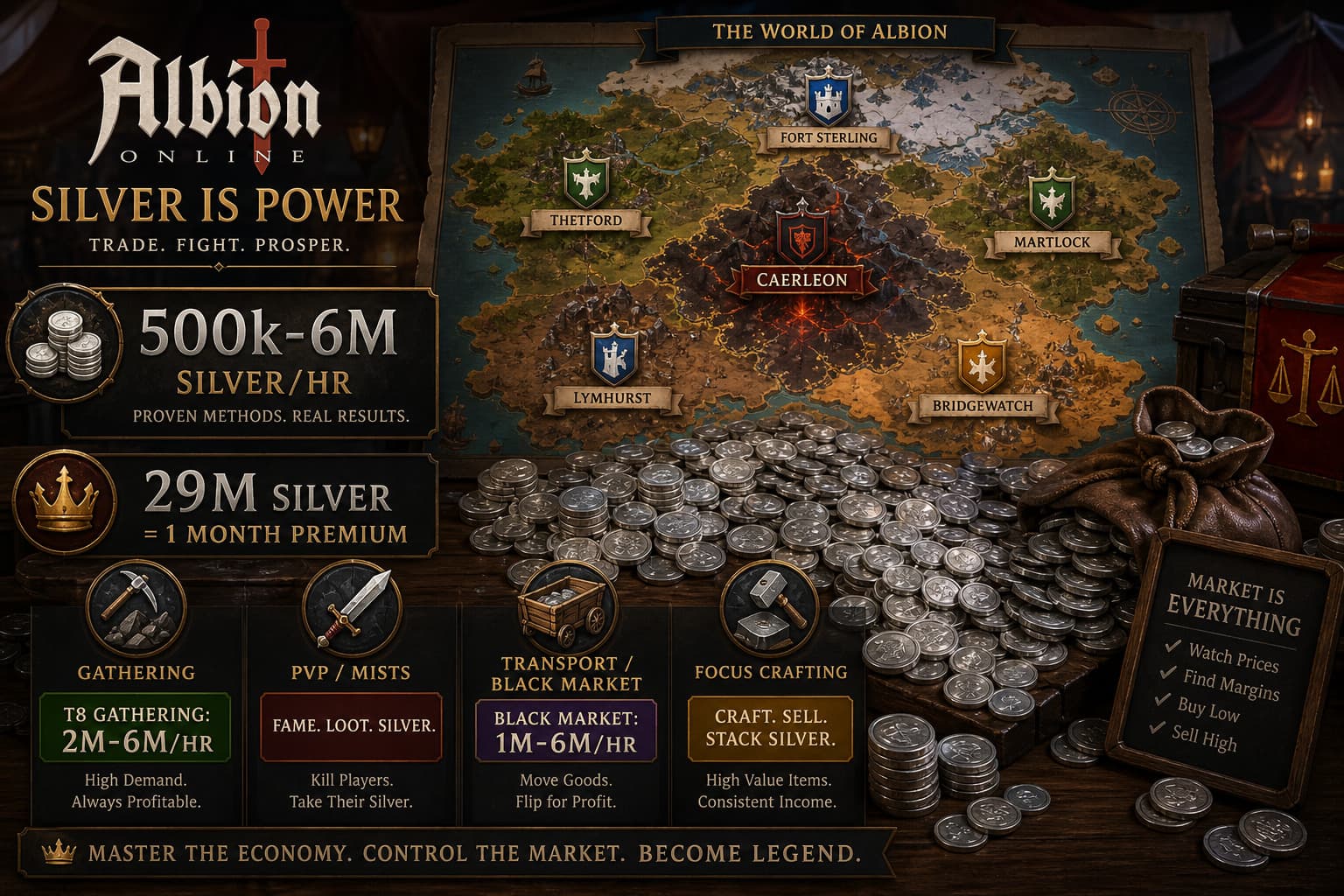 Best Money Making Methods in Albion Online 2026 | Safe, Risky & Market Routes